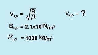 Physics 20 Sound and Sound Waves 5 of 49 Velocity of Sound in Water [upl. by Danialah]