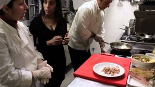 How to make a clean and slice Artichokes and make a pasta with Pork Cheeksby Yudhika Sujanani [upl. by Minton]