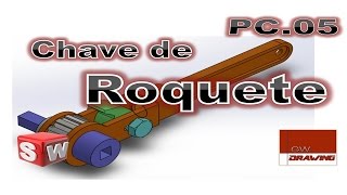 SolidWorks 2015  Chave de RoqueteAula 5  Encôsto [upl. by Fry562]