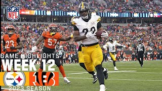 Pittsburgh Steelers vs Cincinnati Bengals  2023 Week 12 Game Highlights [upl. by Ahsiatal921]