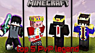 Top 5 PvP Gods in Minecraft  who is no 1 PvP Gods in Minecraft [upl. by Netsua]