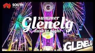 Glenelg Adelaide VLOG  Summer dusk to night Beach Whale Mosley Square Giant Wheel Gelato 🇦🇺 [upl. by Goldman218]