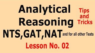 Analytical Reasoning Tips and Tricks  Lesson No 02 [upl. by Varien]