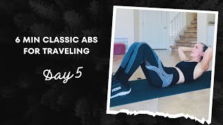 6 min classic abs for Traveling Day 5  no equipment Fourtwofitness [upl. by Luthanen]