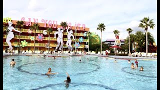 Pop Century’s Water Park Hippy Dippy pool and Computer Pool [upl. by Yemrots711]