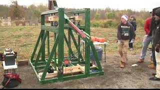 Great Pumpkin Farms Fall Festival Pumpkin Catapult Contest [upl. by Solley264]