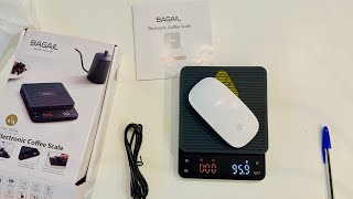 Review Bagail Digital Coffee Scales with Timer 01 g  Budget Kitchen Scales  Best Coffee Scales🔥🔥 [upl. by Siberson]