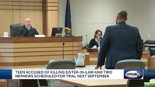 Teen accused of killing sisterinlaw and two nephews scheduled for trail next September [upl. by Fesuoy]