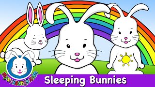 Sleeping Bunnies  Nursery Rhymes amp Childrens Songs  Sleep Little Bunnies [upl. by Possing]