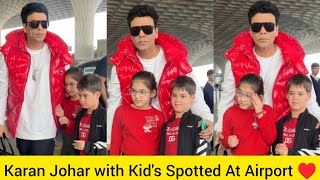 Coffee With Karan Hoste By Karan Johar With Kids Gets Clicked By Media At Airport 😍♥️🥳 [upl. by Ring187]