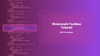 HOW TO MAKE WATERMARK TEXTBOX  VBNET  TUTORIALS [upl. by Allerus]