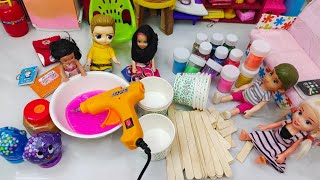 Slime mixing Glue gun in chottu😨Barbie show tamil [upl. by Farrish]