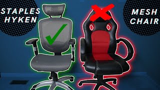 Staples Hyken Ergonomic Mesh Chair  STOP BUYING GAMING CHAIRS 2021 [upl. by Ayhtnic]