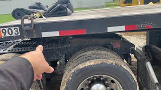 Trucking How to Detach a Lowboy trailer [upl. by Daukas440]