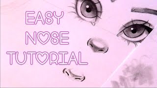 ♡How to Draw Noses Easy♡ [upl. by Aivonas]