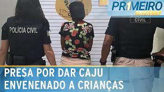 Mulher é presa por dar caju envenenado a duas crianças  Primeiro Impacto 270824 [upl. by Afesoj]