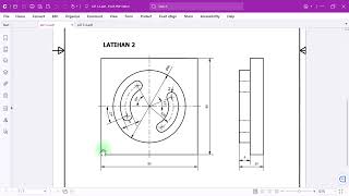 mastercam 2024 menggambar 2d lat 12 [upl. by Nwahc186]