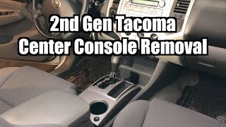 0515 Tacoma Center Console Removal [upl. by Eifos873]