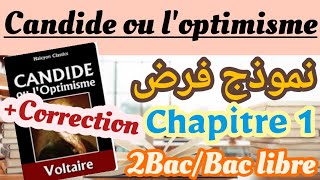 Voltaireتصحيح الفرض 1 الدورة 1candideنموذج examen régional bac libreالثانية باك احرار و رسميين [upl. by Gavrah]