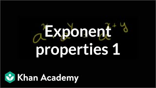 Exponent properties 1  Exponent expressions and equations  Algebra I  Khan Academy [upl. by Macmillan]