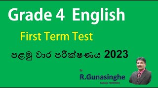 Grade 4 English  First Term Test 2023 [upl. by Iggem]