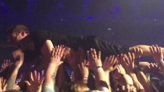 Simple Plan  Starland Ballroom 32917  Grow Up  Chuck does Crazy Stage Dive [upl. by Birchard]