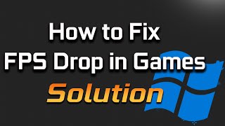 Frame Drops With Low CPU And GPU Usage FIXED [upl. by Roinuj783]