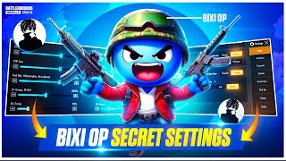 Best SETTINGS amp SENSITIVITY in BGMI  BIXI OP All Settings Revealed  Control and sensi code [upl. by Whitehurst]