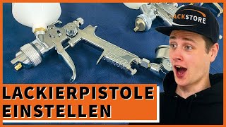 Lackierpistole richtig einstellen – Anleitung  LACKSTORE [upl. by Eerdua33]