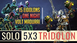 Warframe  Eidolons  Solo Tricap 5x3  5 Hydrolysts Captured Solo [upl. by Dorrahs817]