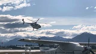 MD500E Helicopter Takeoff From Alpine Helicopters at Wanaka Airport [upl. by Ellicott]