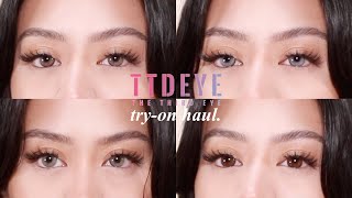 TTDEYE HD Contacts Review  ALL COLORS CLOSE UP [upl. by Lseil198]