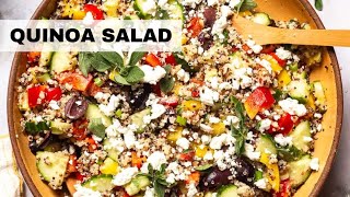 Mediterranean Quinoa Salad Recipe  Healthy Mediterranean Salad [upl. by Marjana]