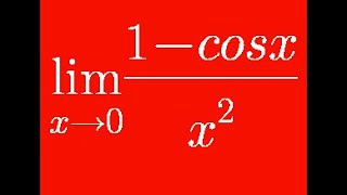 Evaluate limit x tends to 01cosxx2 [upl. by Shari]