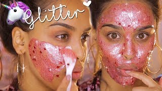 DIY GLITTER FACE MASK NikkisSecretx [upl. by Yehudi]