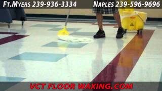 VCT Floor Waxing Naples [upl. by Claudianus]