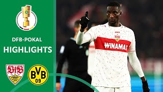 Stuttgart knock BVB out of the tournament  Stuttgart vs Borussia Dortmund  Highlights  DFBPokal [upl. by Palocz586]