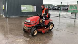 KUBOTA G1700 RIDE ON DIESEL MOWER FOR AUCTION [upl. by Thayne647]