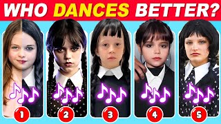 Who Dances Better Wednesday Dance Edition 🖤💃 Salish Matter Like Nastya Jenna Ortega Payton Delu [upl. by Weinstock506]