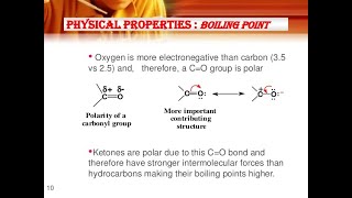 PHYSICAL PROPERTIES CARBONYL COMPOUNDS ORGANIC CHEMISTRY [upl. by Janel]