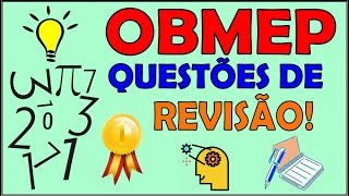 REVISÃO OBMEP 2ª FASE [upl. by Redliw]