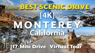 4K Virtual Tour along Monterey California 17Mile Drive Pebble Beach [upl. by Adnohsek]