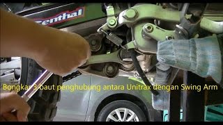 DIY Service Rutin Unitrack KLX 150  HOW TO MAINTENANCE MOTORCYCLE SHOCK LINKAGE [upl. by Ebner]