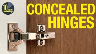 How to fit concealed Eurostyle hinges for overlay amp inset cabinet doors video  348 [upl. by Talia904]