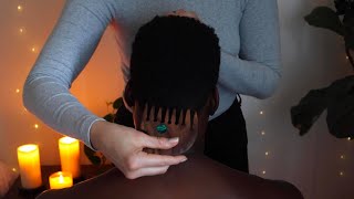 ASMR on My Boyfriend  Tingly Scalp and Shoulder Massage amp Scratching PART 2 [upl. by Anneg937]