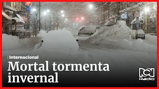 Estados Unidos Así se vive la tormenta invernal Elliot [upl. by Ragland]