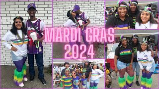 Bourbon Street Revelry Mardi Gras Madness in Baldwin Louisiana 2024 [upl. by Enilamme]