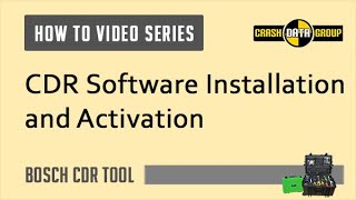 Bosch CDR Tool Software Installation and Activation Instructions [upl. by Mylander]