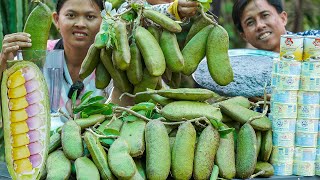 Wow Making Healthy Smoothie Beng Afzelia Xylocarpa Fruit Recipe  Fresh Natural Tasty Food [upl. by Christis]