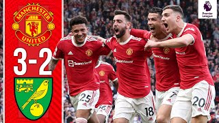 Cristiano Ronaldo HatTrick  Manchester United 32 Norwich  Highlights [upl. by Reinal150]